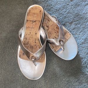 Women’s silver sandal by Lauren Ralph Lauren